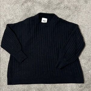 Aerie Black Ribbed Sweater